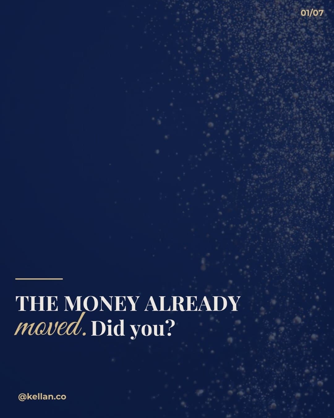 The money already moved. — carousel cover