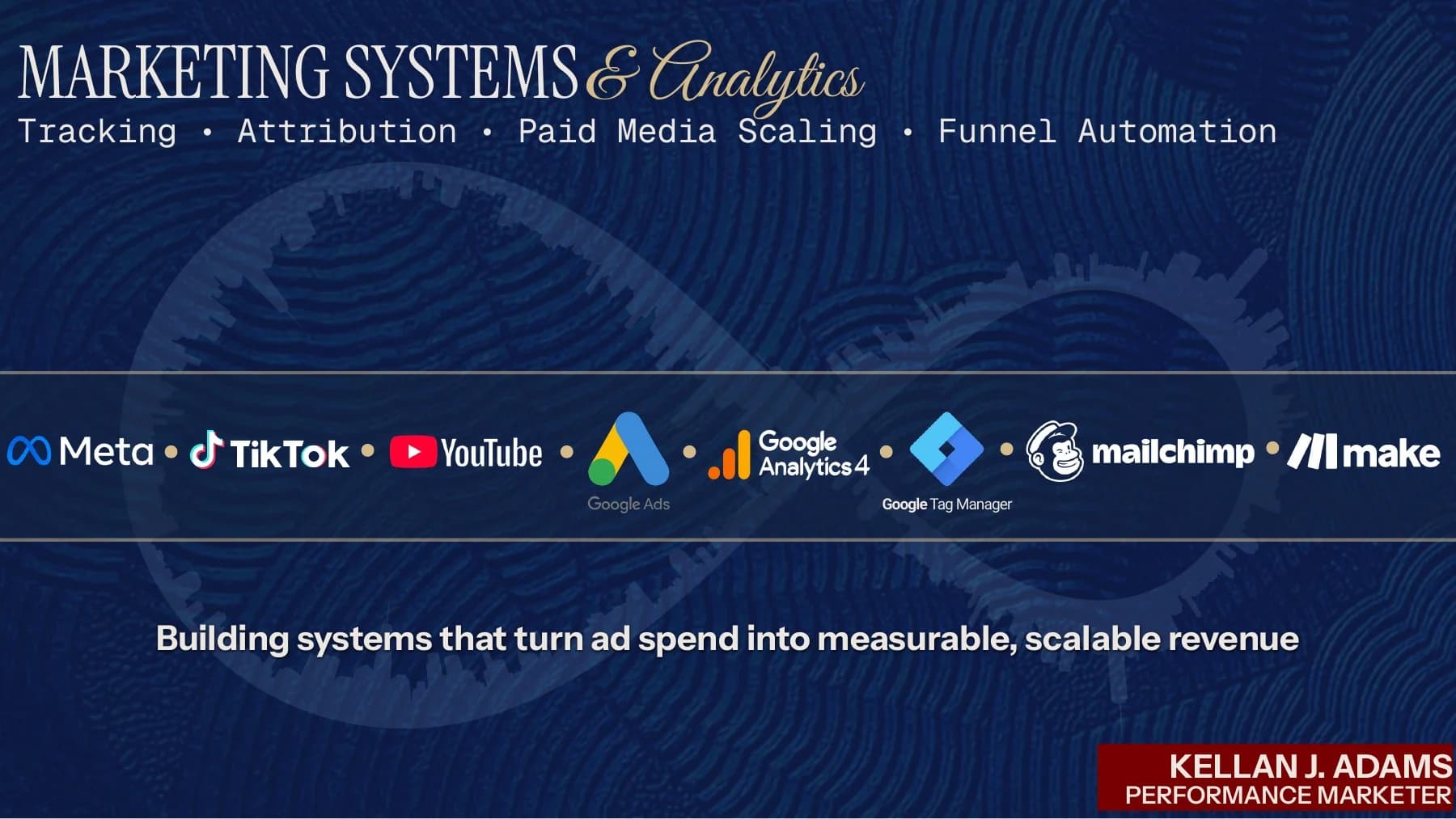 Systems & Analytics portfolio — cover slide